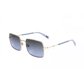 LEVI'S LV-1019-S-BL unisex rechthoek zonnebril - zwart montuur, rookgrijze glazen 57mm