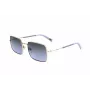 LEVI'S LV-1019-S-BL unisex rechthoek zonnebril - zwart montuur, rookgrijze glazen 57mm