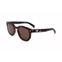 LEVI'S LV-1022-S-086 unisex rechthoek zonnebril - Havana montuur, bruine glazen, 51 mm