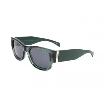 LEVI'S LV-1033-S-1ED Unisex rechthoekige zonnebril - zwart montuur grijze glazen 53mm