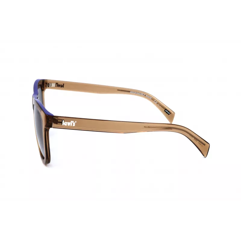LEVI'S LV1023S09GB unisex zonnebril - mat zwart montuur, grijze glazen, 53 mm