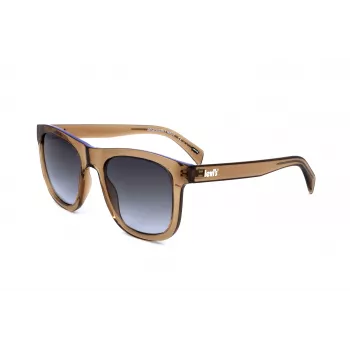 LEVI'S LV1023S09GB unisex zonnebril - mat zwart montuur, grijze glazen, 53 mm