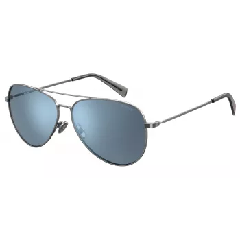 LEVIS unisex zonnebril LV1006SD3XG02 square black frame grey polarized lens 60/17/145 mm