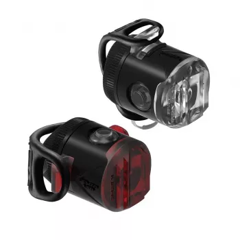 Lezyne LED-lichtset USB-paar – 200 lumen voor & 10 lumen achter, IPX7, geïntegreerd USB-laden