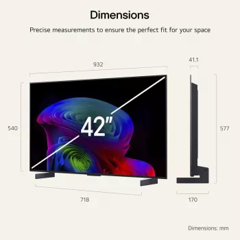 LG Electronics OLED42C6ELB 42-inch 4K OLED-televisie, zwart, 120 Hz, triple-tuner, webOS smart-tv