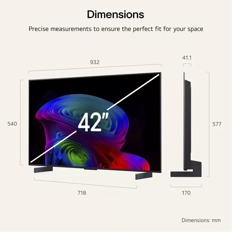 LG Electronics OLED42C6ELB 42-inch 4K OLED-televisie, zwart, 120 Hz, triple-tuner, webOS smart-tv