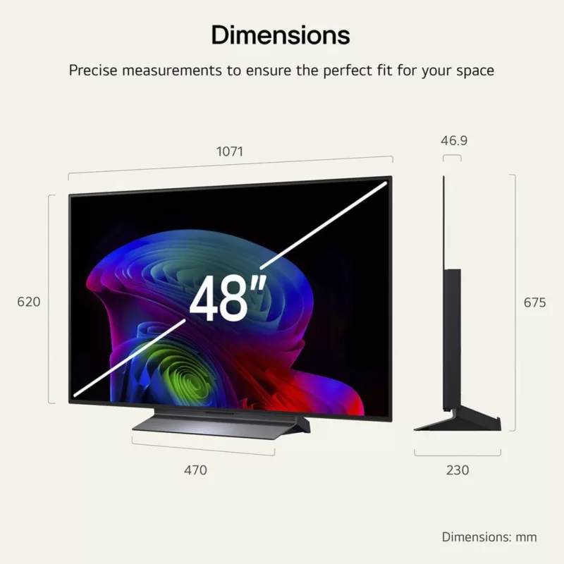 LG Electronics OLED48C6ELB.AEUD 48-inch 4K OLED-televisie, zwart, UltraHD/4K, triple-tuner, 120Hz-paneel