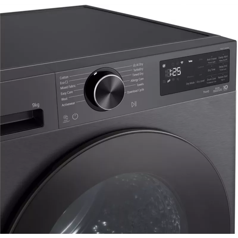 LG RHX7010TBB Droger, Zwart