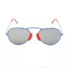 LGR AGADIR-BLUE08 unisex zonnebril Havana montuur blauwe glazen 54/20/145 mm