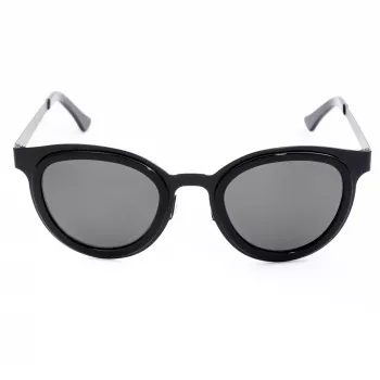 LGR FELI-BLACK01 unisex zonnebril - zwart montuur, donkergrijze glazen, 47/24/145 mm