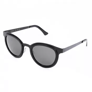 LGR FELI-BLACK01 unisex zonnebril - zwart montuur, donkergrijze glazen, 47/24/145 mm