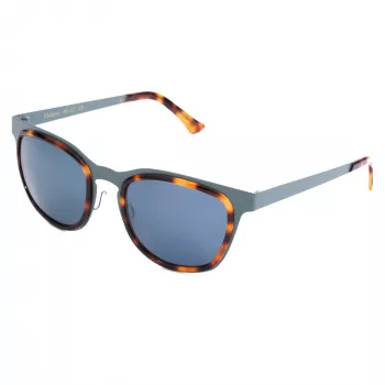 LGR GLOR-BLUE39 unisex zonnebril 49/22/145 mm blauwe glazen zwart montuur