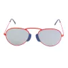 LGR unisex Agadir zonnebril rode glazen zwart montuur 54/20/145 mm