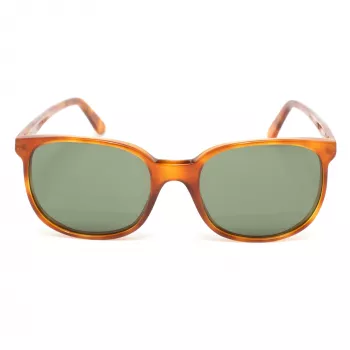 LGR unisex Springhavan02 zonnebril - havanna acetaat montuur, groene mineraalglazen, 50/19/145 mm