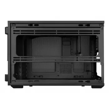 Lian Li DAN Cases B4 Wood Edition mini-tower-pc-behuizing, Micro-ATX, walnoot frontpaneel, zwart