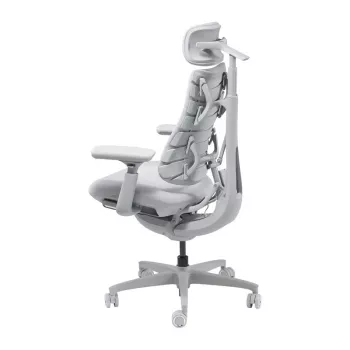 LiberNovo Omni Dynamic ergonomische bureaustoel, grijs, mesh, 45 cm zithoogte, 3D-verstelbare armleuningen, 120 kg belastbaar