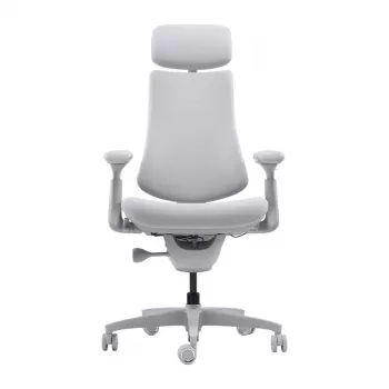 LiberNovo Omni Dynamic ergonomische bureaustoel, grijs, mesh, 45 cm zithoogte, 3D-verstelbare armleuningen, 120 kg belastbaar