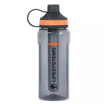 Lifesystems 44030 waterfilterfles 600 ml met verwisselbaar hollevezelfilter – grijs/blauw