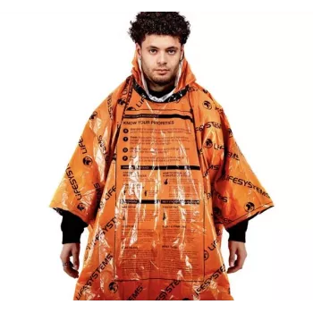 Lifesystems Heatshield Emergency Poncho – zilver, waterdicht & winddicht, 60 g (model 42180)