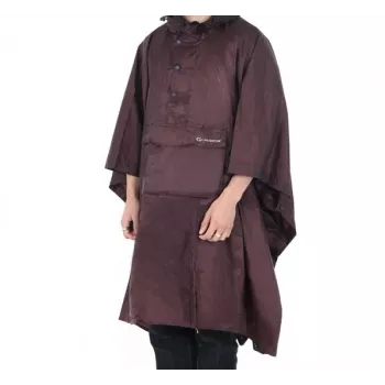 Lifeventure waterdichte poncho in Blackcurrant – ripstop nylon met capuchon