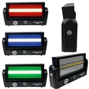 LIGHT4ME Aurora Strobe Head Moving LED Strobe 144x3W Wit 6500K DMX