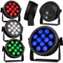 LIGHT4ME CREE ALU QUAD PAR 12 par light - 12x10W RGBW LED, DMX512, zwart