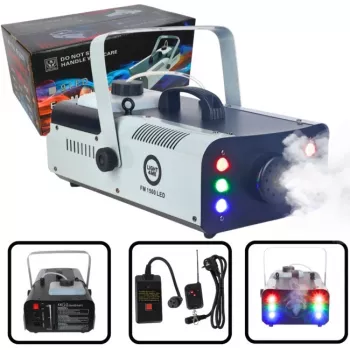 LIGHT4ME FM 1500 LED-nevelmachine rookgenerator 1500W met RGB-LED's