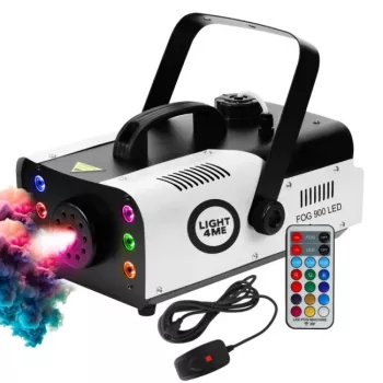 LIGHT4ME FOG 900 LED nevelmachine met draadloze afstandsbediening en RGB-LED's
