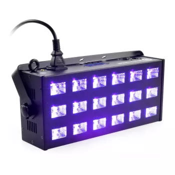 LIGHT4ME LED UV 18x3W DMX reflector + strobe
