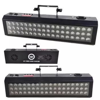 LIGHT4ME UV DMX BAR 54x3W UV LED effectlicht