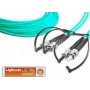 Lightwin LDP-50 ST-ST 5.0 OM3 duplex multimode glasvezel-patchkabel, 5 m, aqua, LSZH