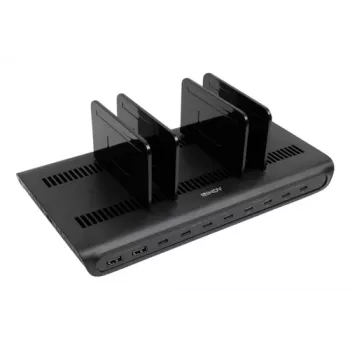 LINDY 73447 oplaadstation-organizer vrijstaand kunststof bes