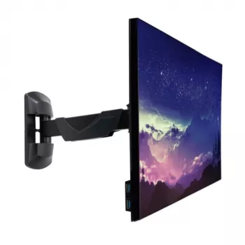 LINDY vaste wandsteun voor één beeldscherm (zwart, voor monitors tot 66 cm (26 inch), VESA 75x75/100x100)