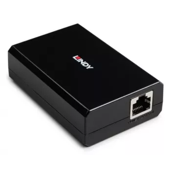 LINDY PoE naar USB Type-C splitter converter, 15W Power Delivery, Gigabit Ethernet, USB 2.0 data, zwart 73474