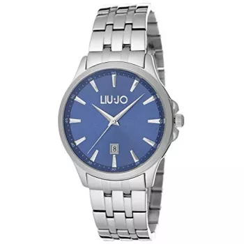 LIU JO MAN TLJ1081 quartz-analoog horloge 40mm blauwe wijzerplaat zilveren mesh-band