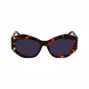 LIU JO dames LJ786S-244 vierkante zonnebril, havanna montuur, bruine gradientglazen, 54 mm