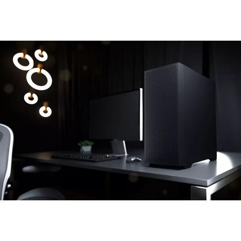 LOGIC AT-DART-PRO-SOLI-10 DART PRO SOLID midi-tower-pc-behuizing, zwart, USB-C, ATX, stalen zijpaneel zonder tempered glass