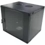 LogiLink 19-inch wandbehuizing uit één stuk 9U, flat-pack, zwart