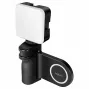 Logilink AA0173 magnetische telefoongreep met LED-vullicht, zwart, oplaadbaar, MagSafe-compatibel, 3 lichtmodi