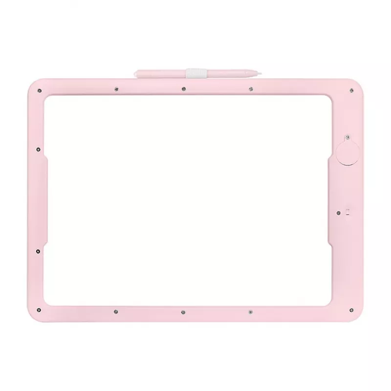 LogiLink AA0182 LCD-schrijftablet, 14 inch, roze, meerkleurig herbruikbaar krabbelbord