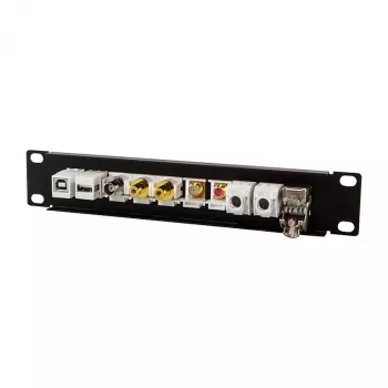 LogiLink ACT108 10-poorts keystone patchpaneel, 10-inch rack, 1U, zwart