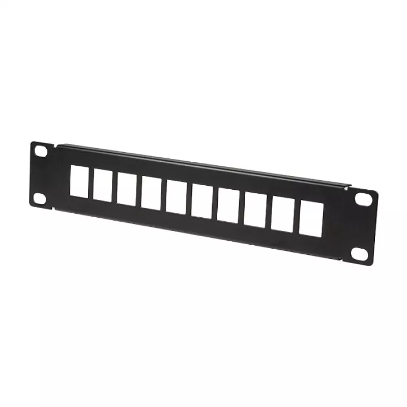 LogiLink ACT108 10-poorts keystone patchpaneel, 10-inch rack, 1U, zwart