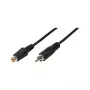 LogiLink audio-verlengkabel RCA-stekker naar RCA-bus, 10 m, zwart