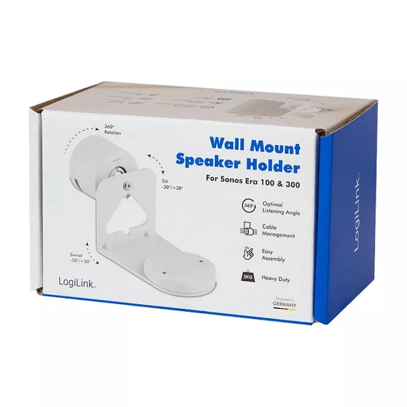 LogiLink BP0207W luidsprekerwandsteun voor Sonos Era 100 & Era 300, wit, max. 5 kg