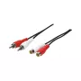 LogiLink CA1037 audio-verlengkabel, 2x RCA-stekker naar 2x RCA-bus, 5 m, zwart