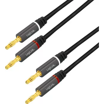 LogiLink CA1210 audiokabel 3 m banaan 2 x banaan zwart
