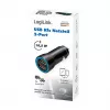LogiLink PA0285 2-poorts USB-autolader 10,5 W, LED-verlicht, zwart