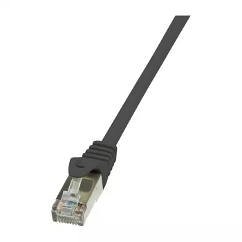 LogiLink Cat.6 F/UTP patchkabel, 0,25 m, zwart, EconLine