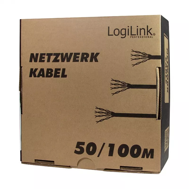 LogiLink Cat.6 installatiekabel, U/UTP, 100m, EconLine