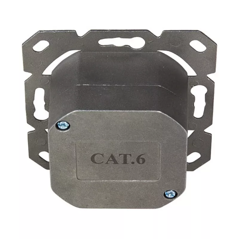 LOGILINK Cat.6 wandcontactdoos 2xRJ45 STP horizontaal, zuiver wit